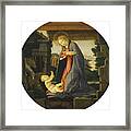 The Virgin Adoring The Child #1 Framed Print