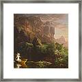 The Voyage Of Life, Childhood, From 1842 Framed Print