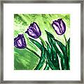 Three Pretty Tulips #1 Framed Print