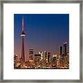 Toronto Skyline After Sunset #2 Framed Print