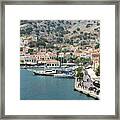 Town Of Symi Island Greece Framed Print