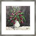 Tulips In A Vase #1 Framed Print