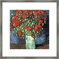 Vase With Red Poppies, 1886 #1 Framed Print