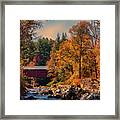 Vermont Covered Bridge Over The Dog River #4 Framed Print