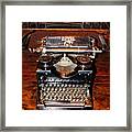 Vintage Typewriter Framed Print