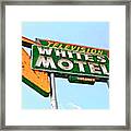 White's Motel #1 Framed Print