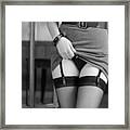 Woman Showing Her Sexy Lingerie #1 Framed Print