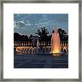 World War Ii Memorial Fountain #1 Framed Print