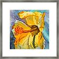 Yellow Hibiscus Shadows #2 Framed Print