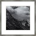 Yosemite Valley Panorama In Black And White Framed Print