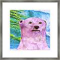10792 Pink Polar Bear In Paradise Framed Print
