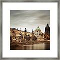 Prague Skyline And Bridge  #11 Framed Print