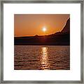 The Mountains And Lake Scenery In Sunset #12 Framed Print