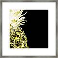 14nr Artistic Glowing Pineapple Digital Art Lemon Yellow Framed Print