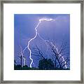 17th Street Lightning Strike Fine Art Photo Framed Print