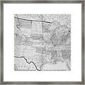 1876 Map Of The United States Framed Print