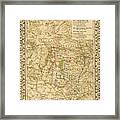 1881 Lonesome Dove Map Framed Print
