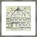 1891 Key West Blueprint Of The Custom House Framed Print