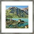 1900s Switzerland Swiss Alps Spiez Mit Ralligstoecke Framed Print