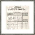 1913 Federal Income Tax 1040 Form. The Framed Print