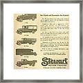 1932 Stewarts Ad Framed Print