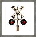 1940's Rail Road Crossing Signal Knockout Framed Print