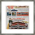 1950 Ford Vintage Ad Framed Print