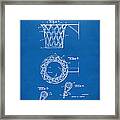 1951 Basketball Net Patent Artwork - Blueprint Framed Print