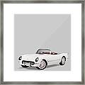 1953 Vintage Corvette Iconic Poster Framed Print