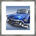 1955 Cadillac Blue Framed Print