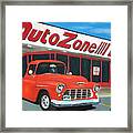 1955 Chevy - Autozone Framed Print