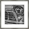 1955 Chevy Pick Up Truck Front Quarter Panel In Black And White Framed Print