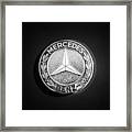 1962 Mercedes-benz 300sl Roadster Emblem -0382bw Framed Print