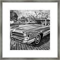 1965 Pontiac Catalina Coupe Painted Bw Framed Print