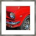 1965 Red Ford Mustang Classic Car Framed Print