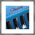1969 Chevrolet Corvette Stingray Emblem Framed Print
