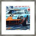 1969 Le Mans 24 Ford Gt 40 Ickx Oliver Winner Framed Print