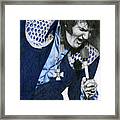 1975 Dark Blue Two Piece Suit Blue Gold Ornaments Framed Print