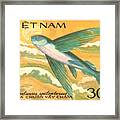 1984 Vietnam Flying Fish Postage Stamp Framed Print