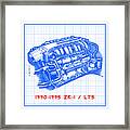 1990-1995 C4 Zr-1 Lt5 Corvette Engine Blueprint Framed Print