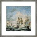 19th Century Naval Engagement In Home Waters Framed Print