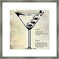 1897 Dirty Martini Patent Framed Print