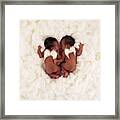 Alexis And Armani As Angels Framed Print