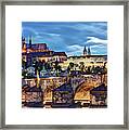 Charles Bridge And Prague Castle / Prague #2 Framed Print