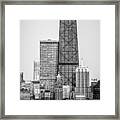 Chicago Hancock Building Black And White Picture #2 Framed Print