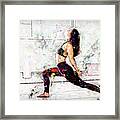 Digitally Enhanced Yoga Instructor #2 Framed Print