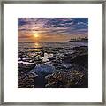 Diver's Cove Sunset #3 Framed Print