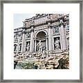 Evening At The Trevi Fountain In Rome Italy #2 Framed Print