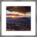 Grand Canyon Monsoon Sunset #2 Framed Print