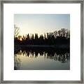 Mississippi River Sunrise Reflection #2 Framed Print